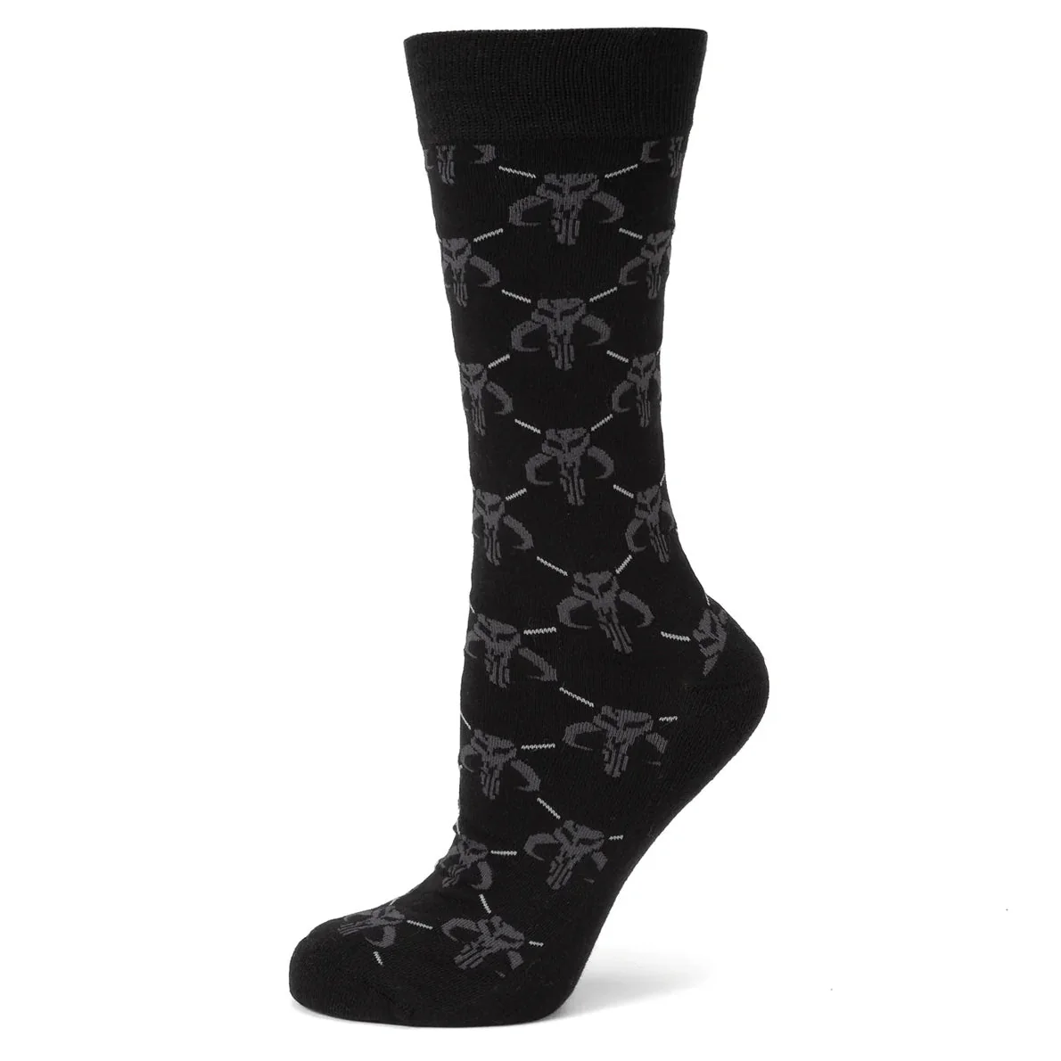 Star Wars Mandalorian Charcoal Gray Dress Socks and Mythosaur Lapel Pin Gift Set - Image 2