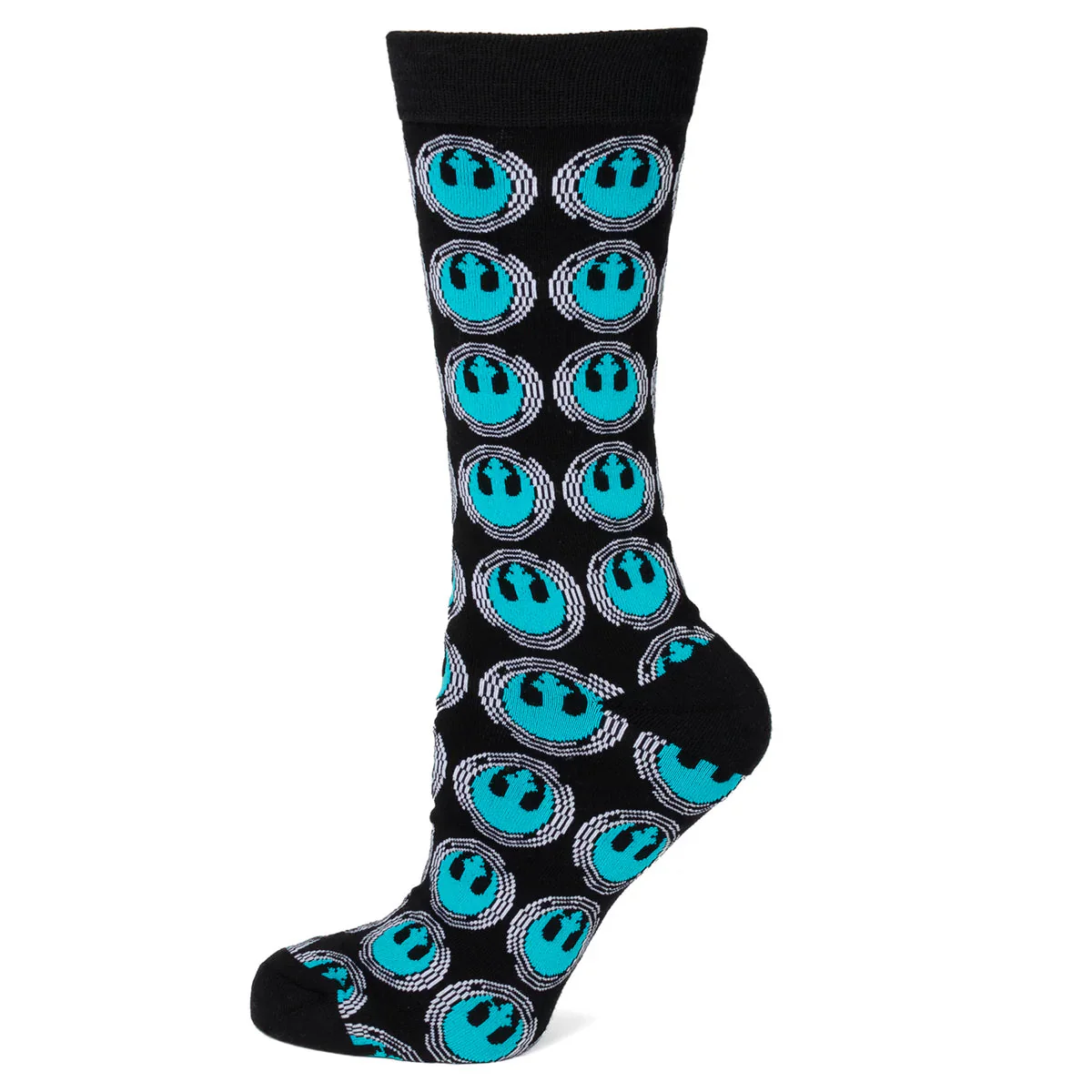 Star Wars Rebel Alliance Crest Teal and Black Dress Socks and Lapel Pin Gift Set - Image 2