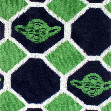 Star Wars Yoda Green and Navy Checkered Dress Socks and Jedi Crest Lapel Pin Gift Set - Image 3