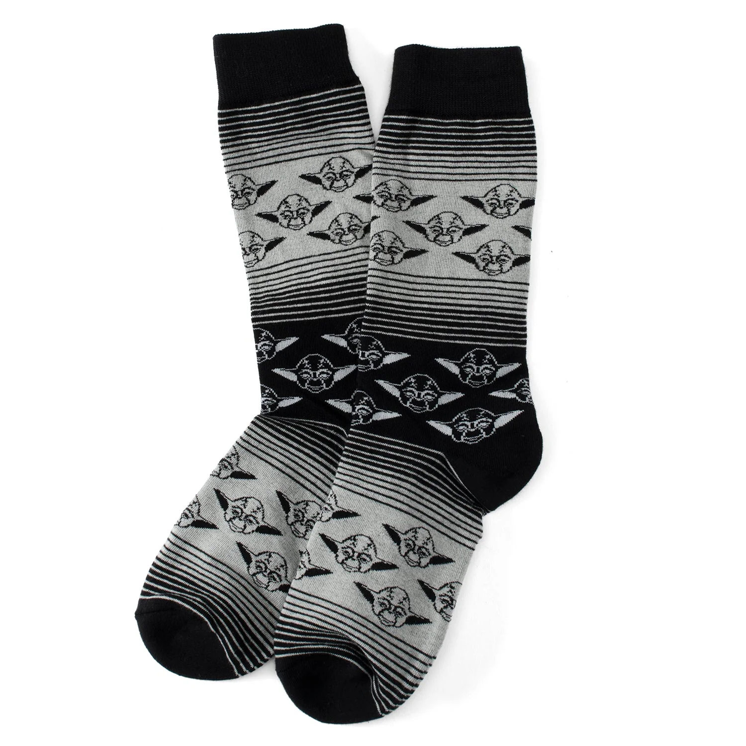 Star Wars Yoda Green, Gray, and Black Ombre Dress Socks and Jedi Crest Lapel Pin Gift Set - Image 3