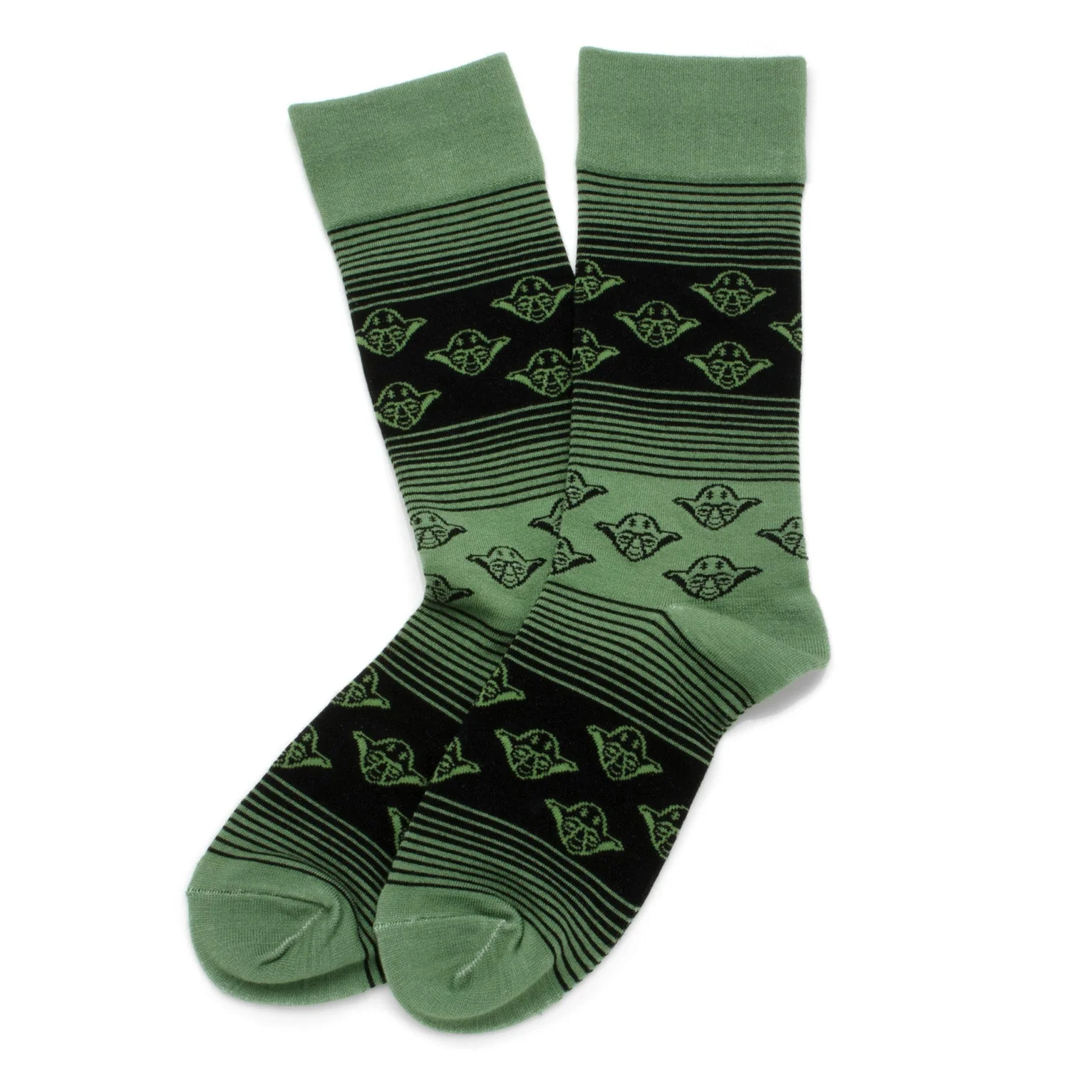 Star Wars Yoda Green, Gray, and Black Ombre Dress Socks and Jedi Crest Lapel Pin Gift Set - Image 4