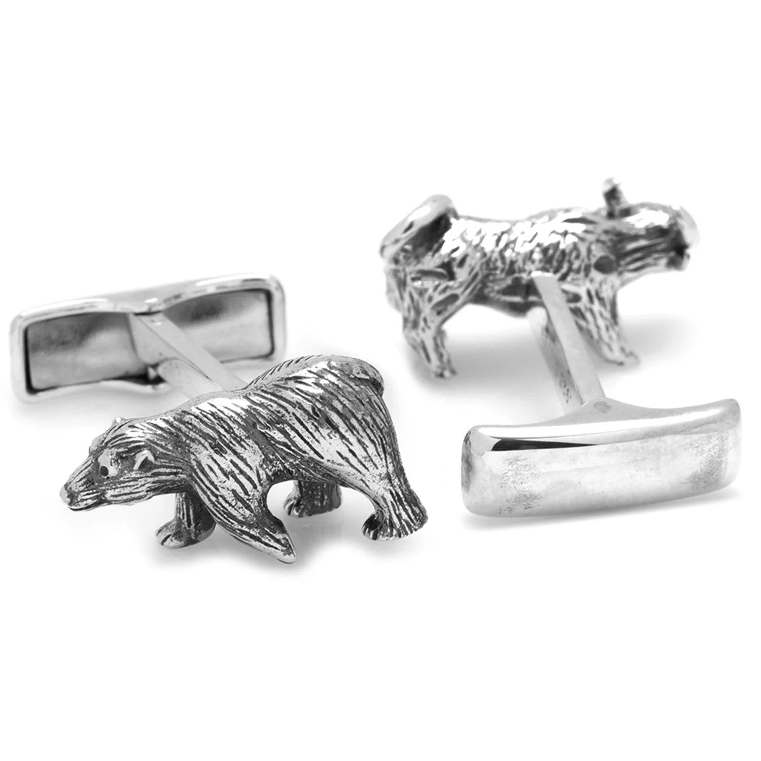 Sterling Silver Bull and Bear Cufflinks - Image 2
