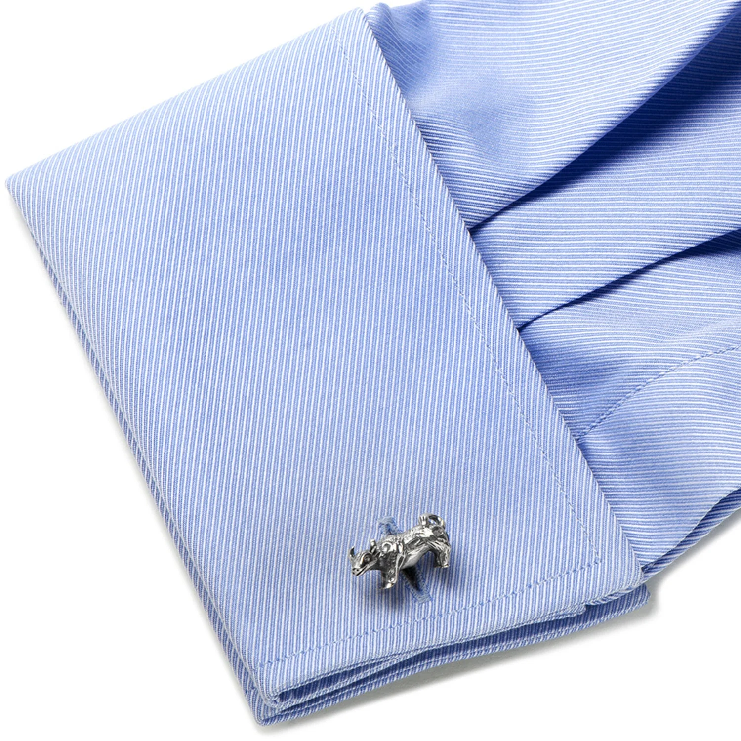 Sterling Silver Bull and Bear Cufflinks - Image 3