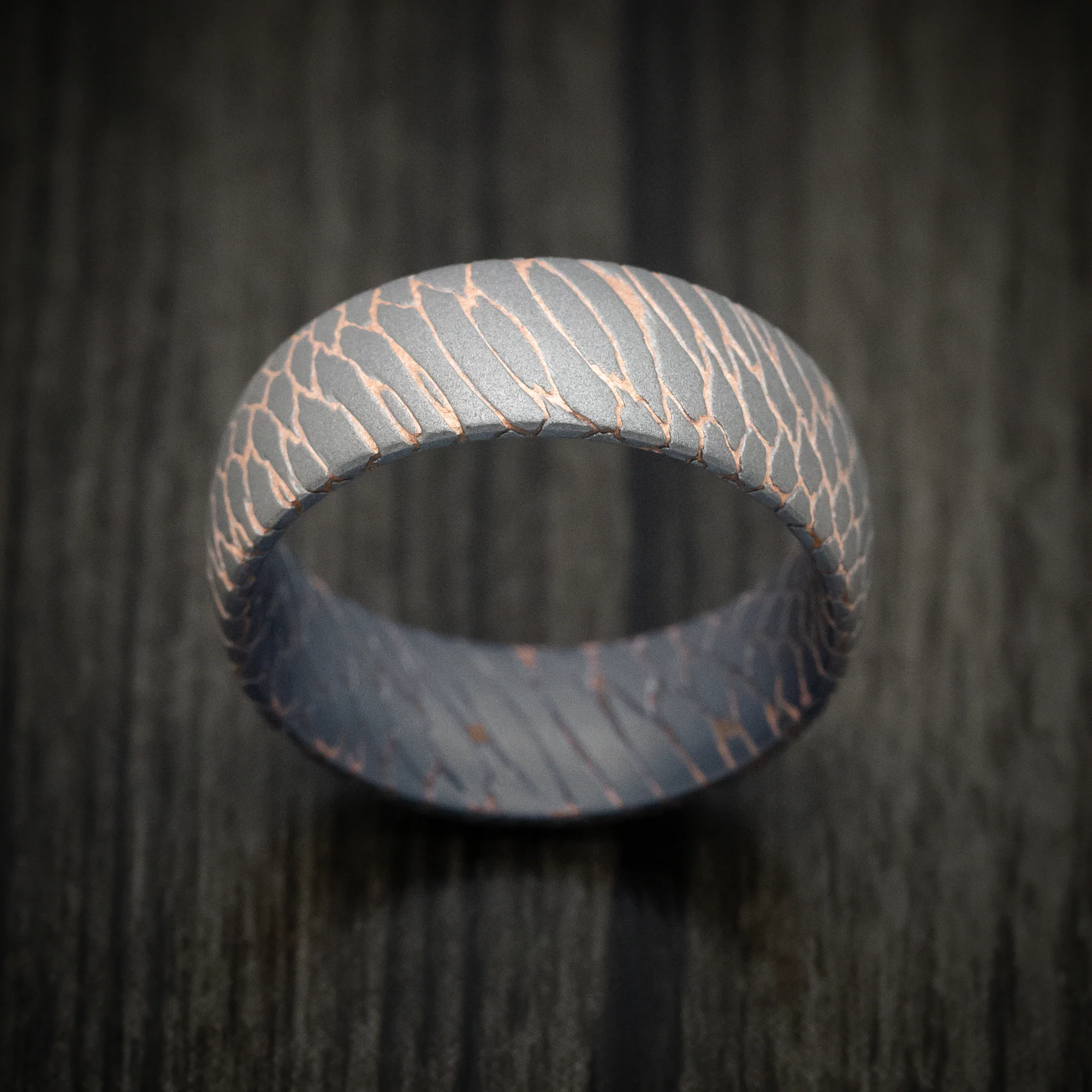Superconductor Men's Ring Custom Made Titanium-Niobium And Copper Band - Image 2