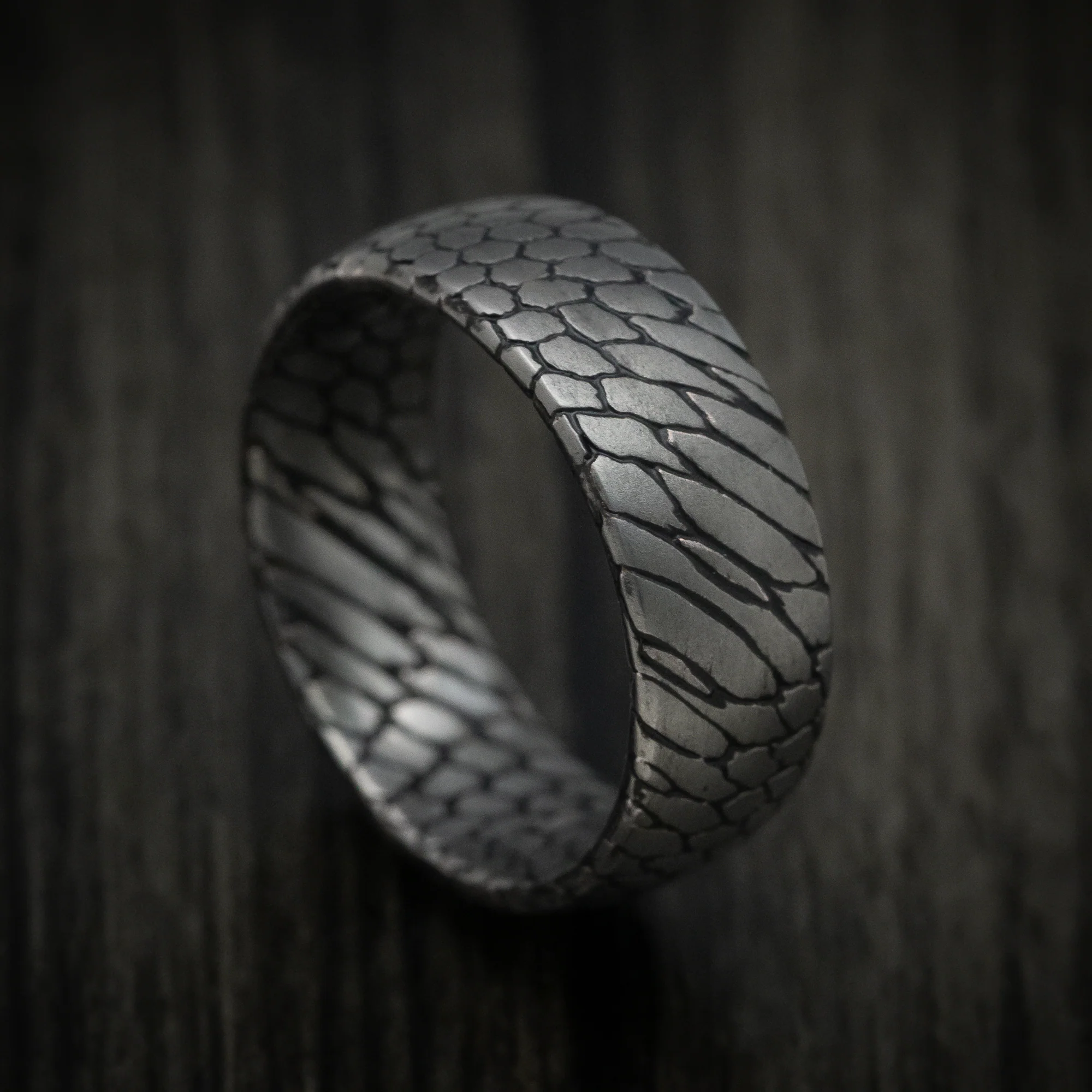 Superconductor Men's Ring with Cerakote Accent Grooves Custom Made Band