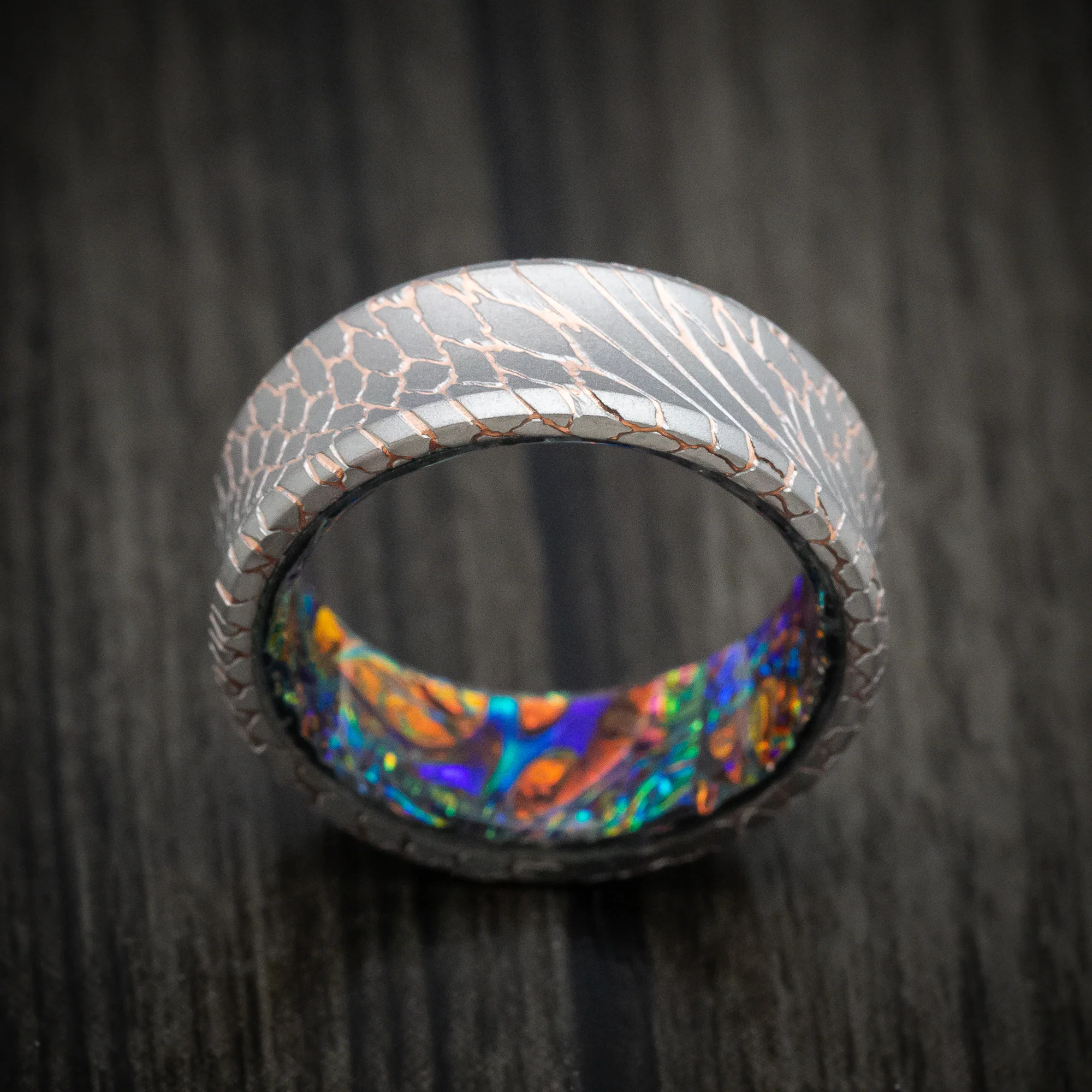 Superconductor Men's Ring with Dichrolam Sleeve Custom Made Band - Image 2