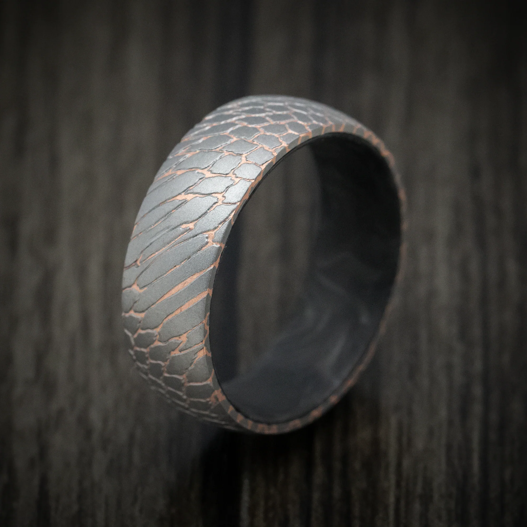 Superconductor Men's Ring with Forged Carbon Fiber Sleeve Custom Made Band - Image 4