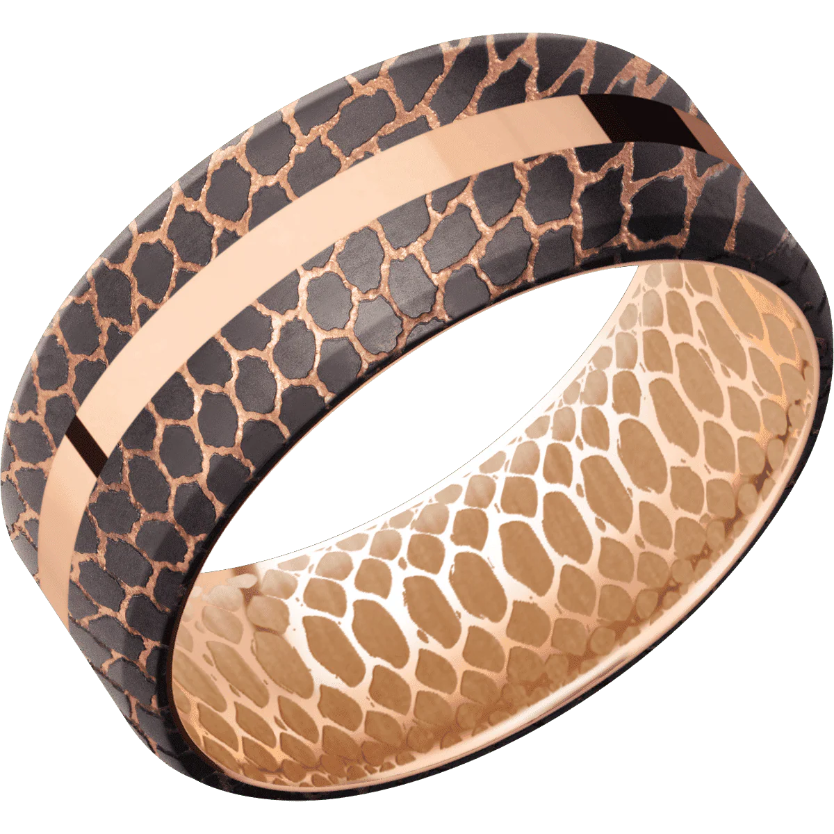 Superconductor Noir + Beadetched , Beadetched Finish + 14K Rose Gold - Image 2