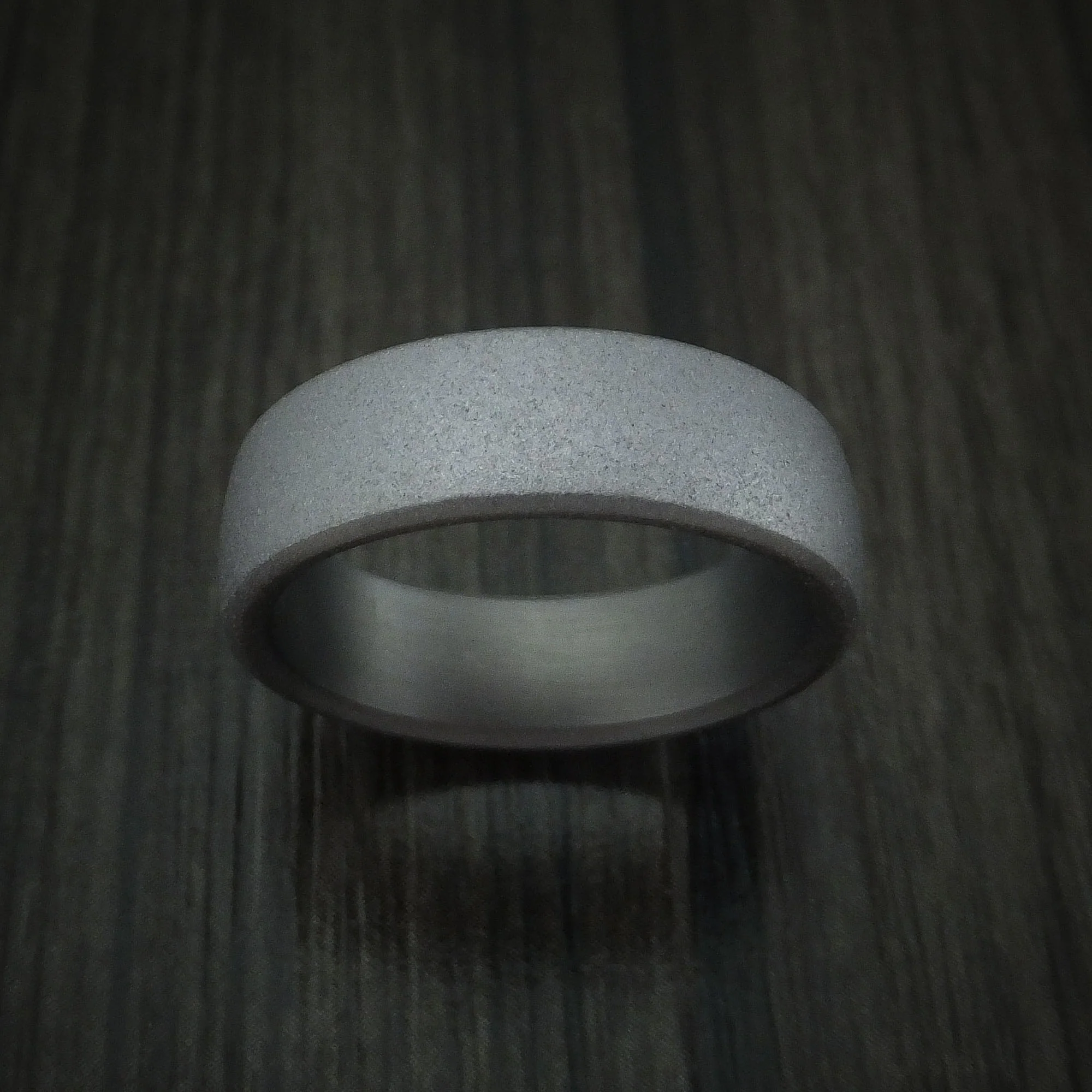 Tantalum Band with Sand Finish Custom Made Men's Ring - Image 2