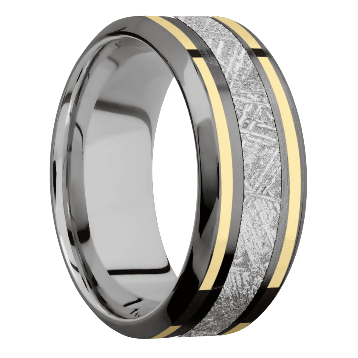 Tantalum Noir + Bead , Polish Finish + Titanium