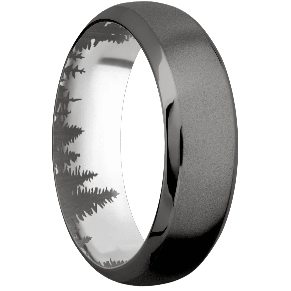 Tantalum Noir + Bead , Polish Finish + Titanium