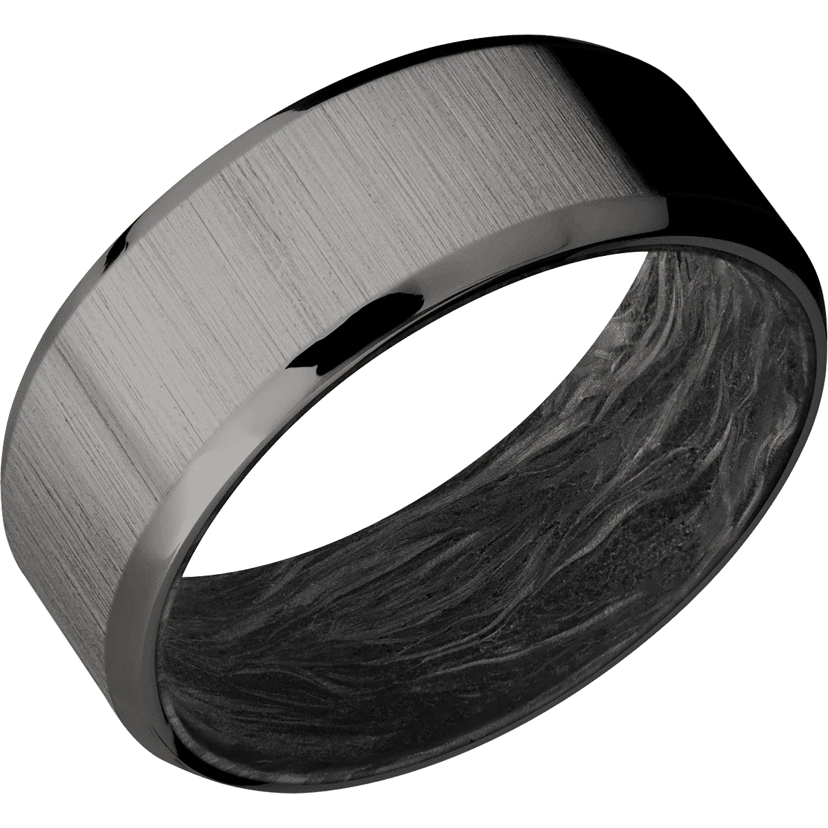 Tantalum Noir + Crosssatin , Polish Finish + Forged Carbon Fiber - Image 2