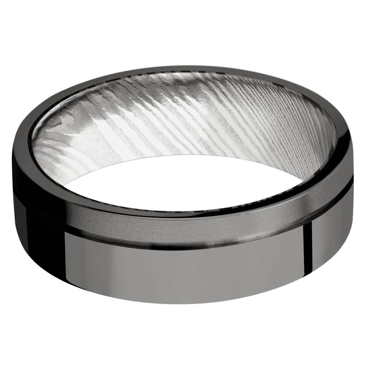 Tantalum Noir + Polish , Bead Finish + Damascus - Image 3