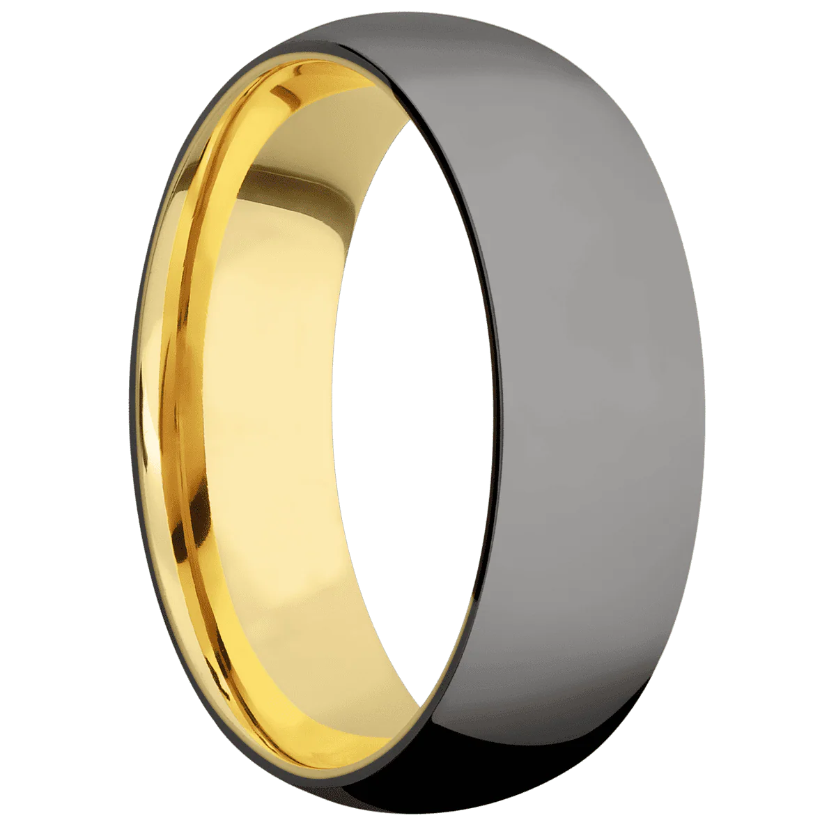 Tantalum Noir + Polish Finish + 14K Yellow Gold