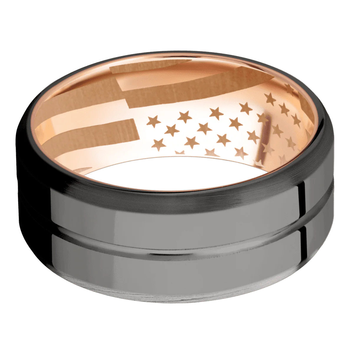 Tantalum Noir + Polish , Polish Finish + 18K Rose Gold - Image 3