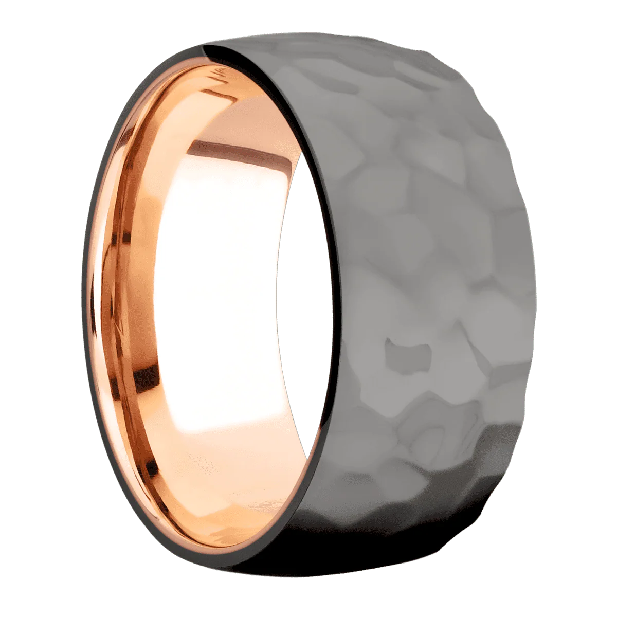 Tantalum Noir + Rockpolish Finish + 14K Rose Gold