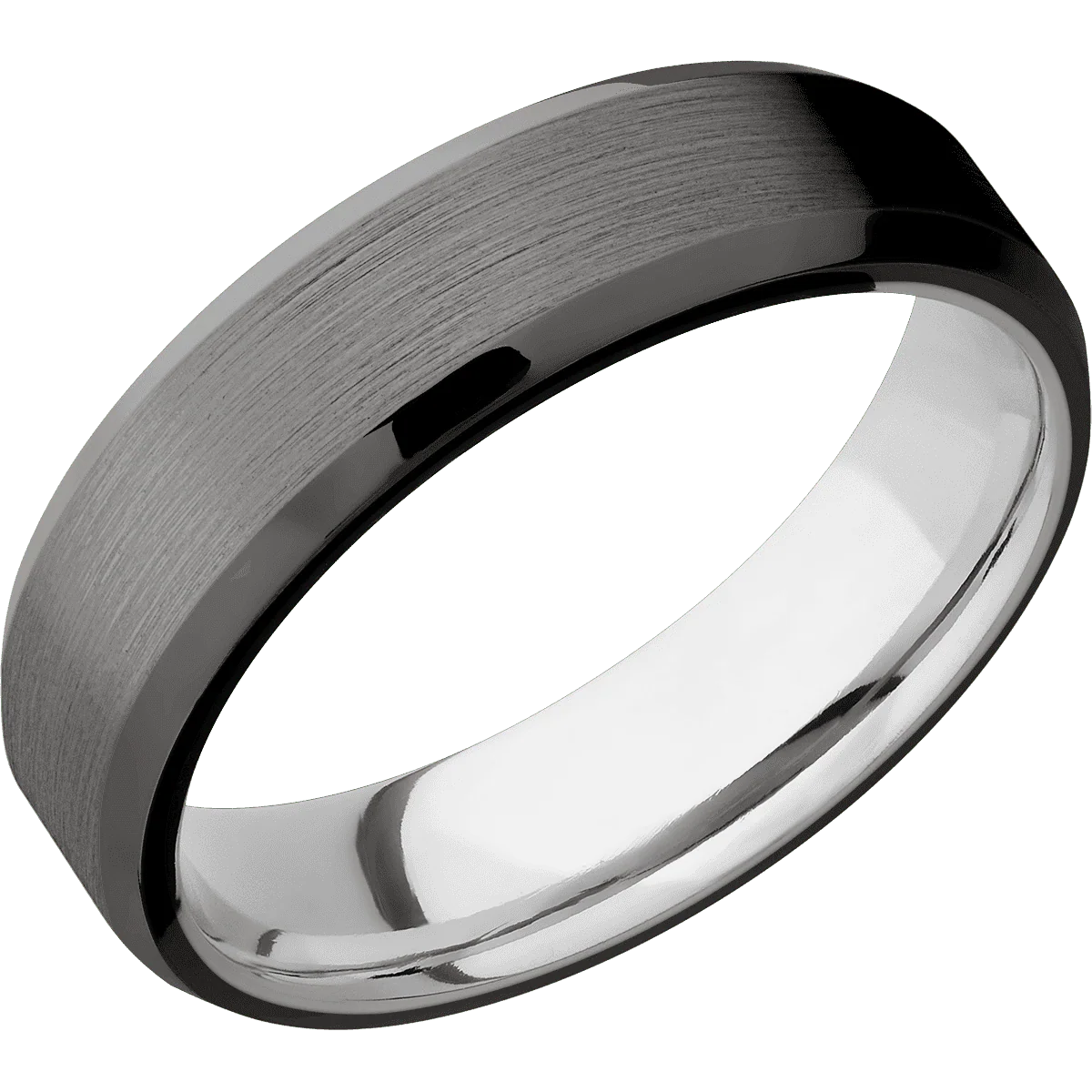 Tantalum Noir + Satin , Polish Finish + 18K White Gold - Image 2