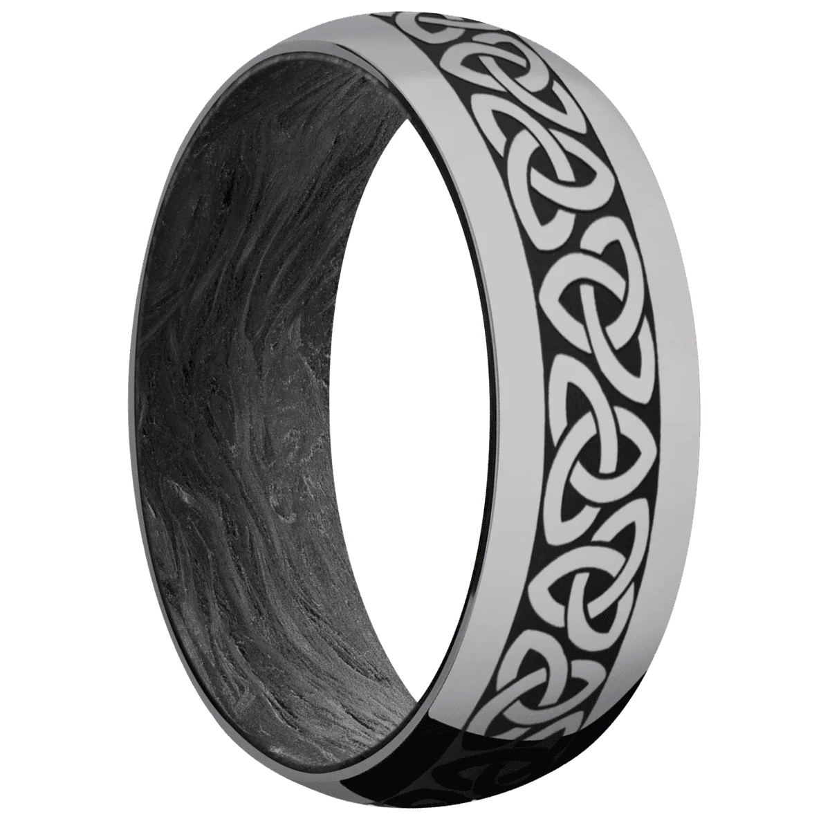 Tantalum + Polish Finish + Forged Carbon Fiber