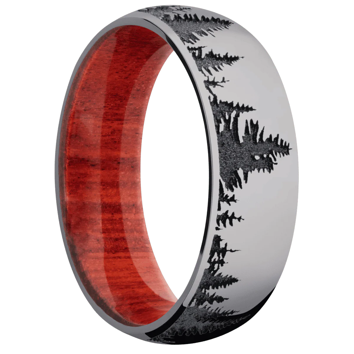 Tantalum + Polish Finish + Red Heart