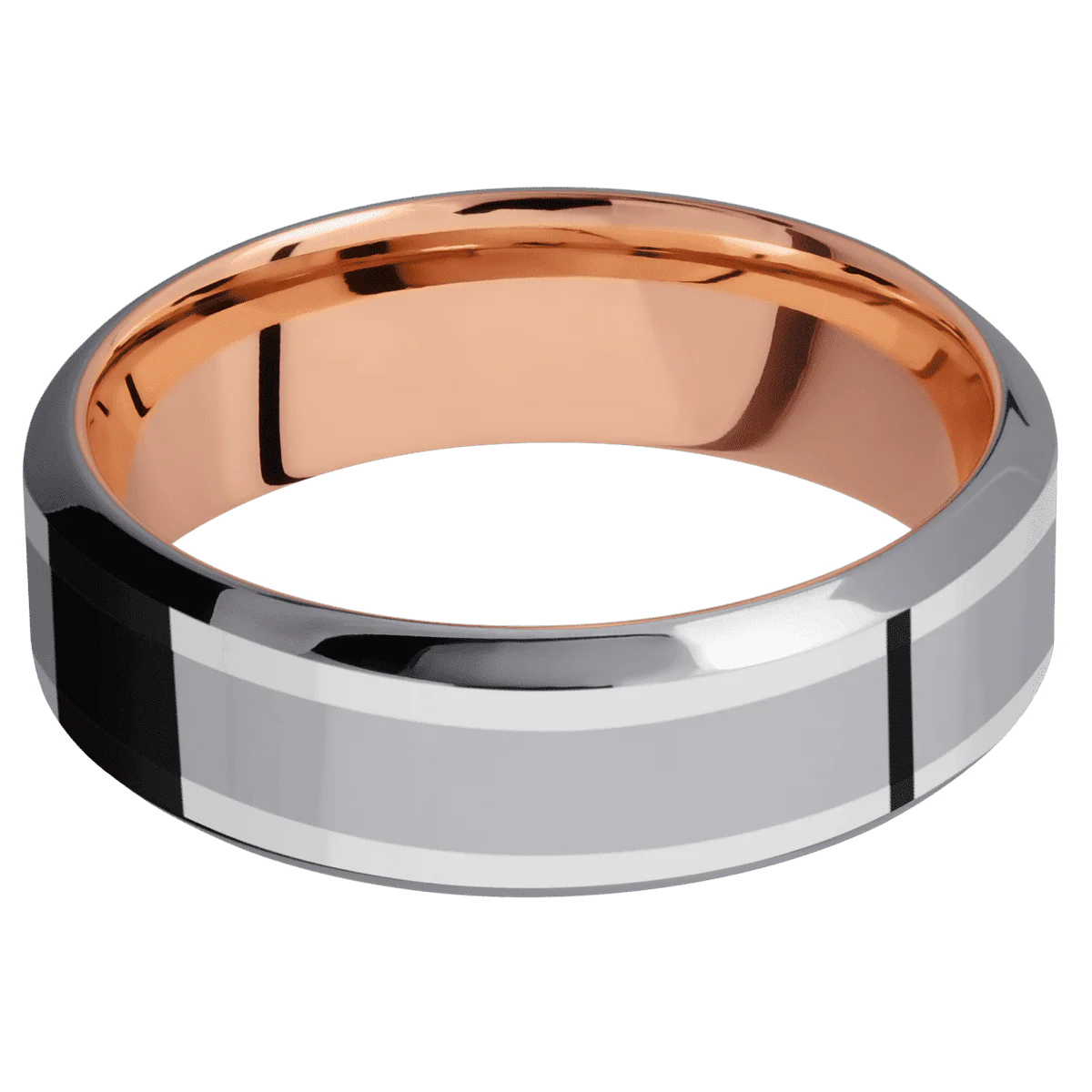 Tantalum + Polish , Polish Finish + 14K Rose Gold - Image 3