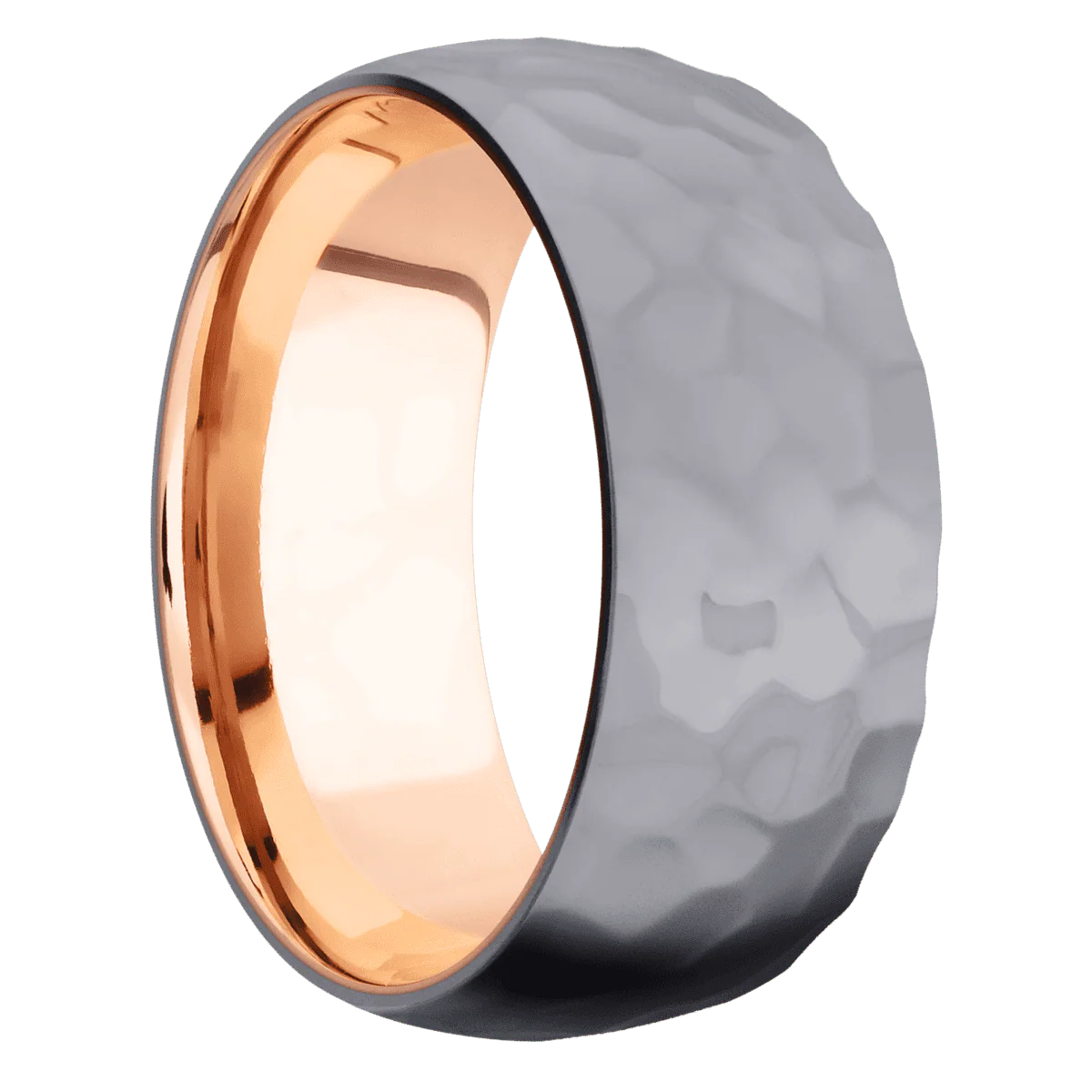 Tantalum + Rockpolish Finish + 14K Rose Gold