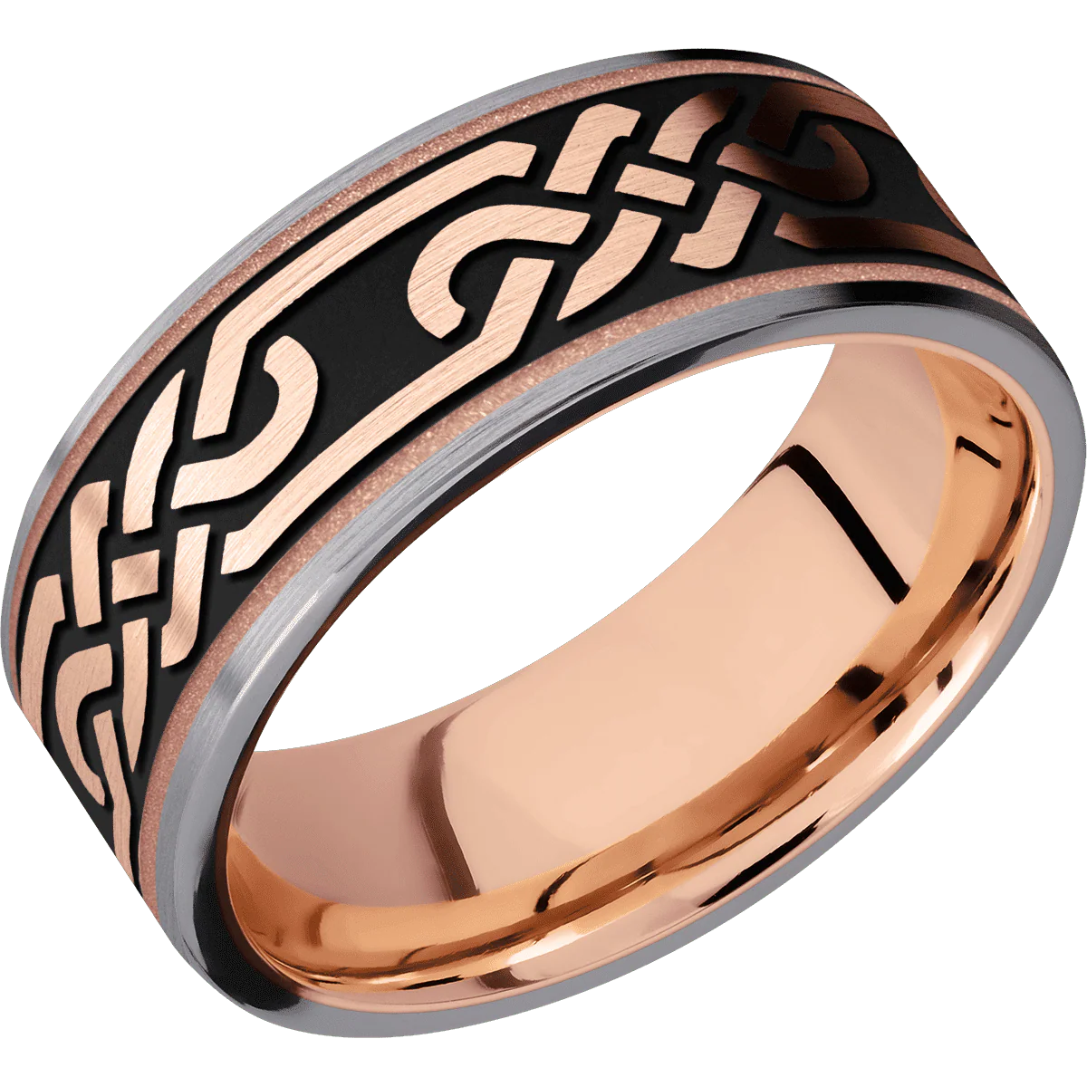 Tantalum + Satin Finish + 14K Rose Gold - Image 2