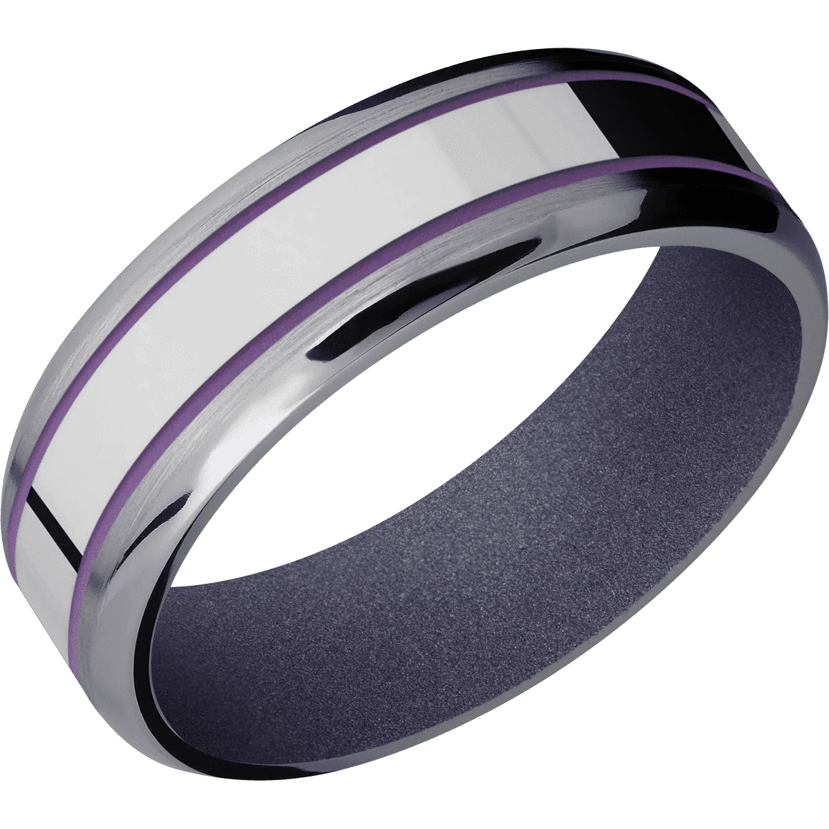 Tantalum + Satin , Polish Finish + Crushed Orchid - Image 2