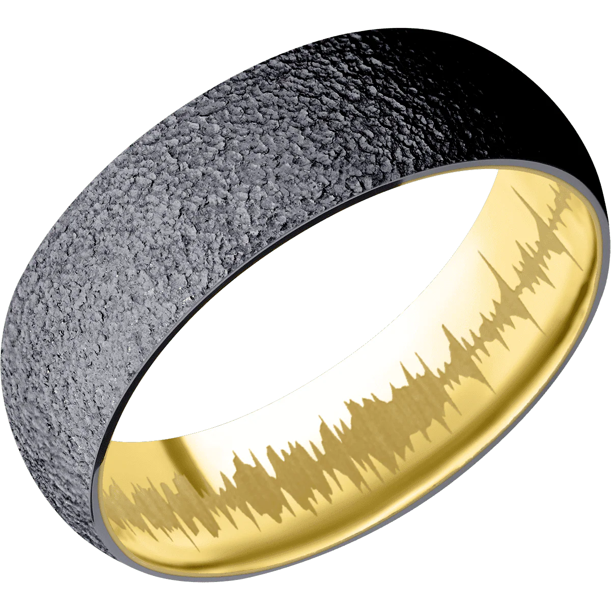 Tantalum + Stipple Finish + 10K Yellow Gold - Image 2