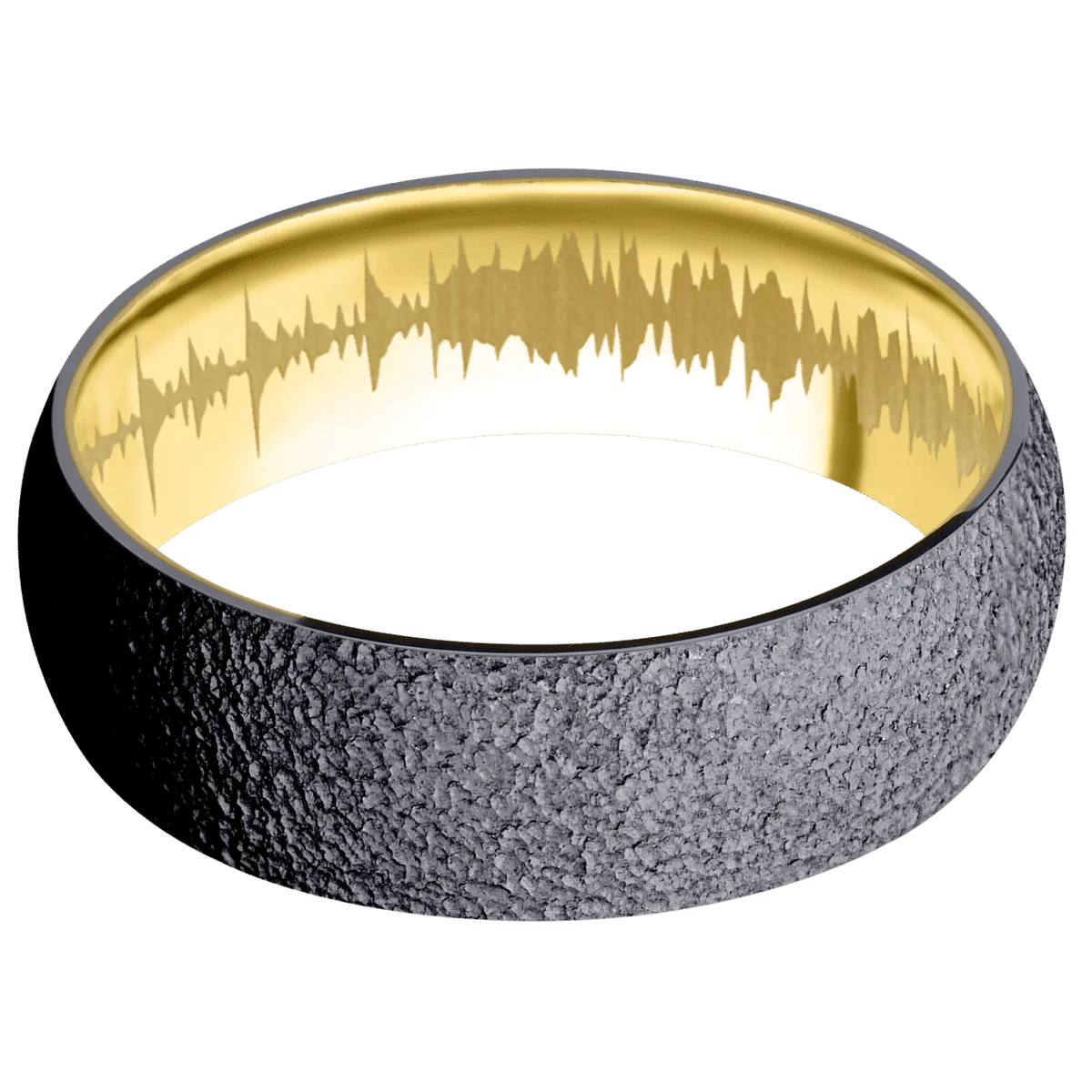 Tantalum + Stipple Finish + 10K Yellow Gold - Image 3