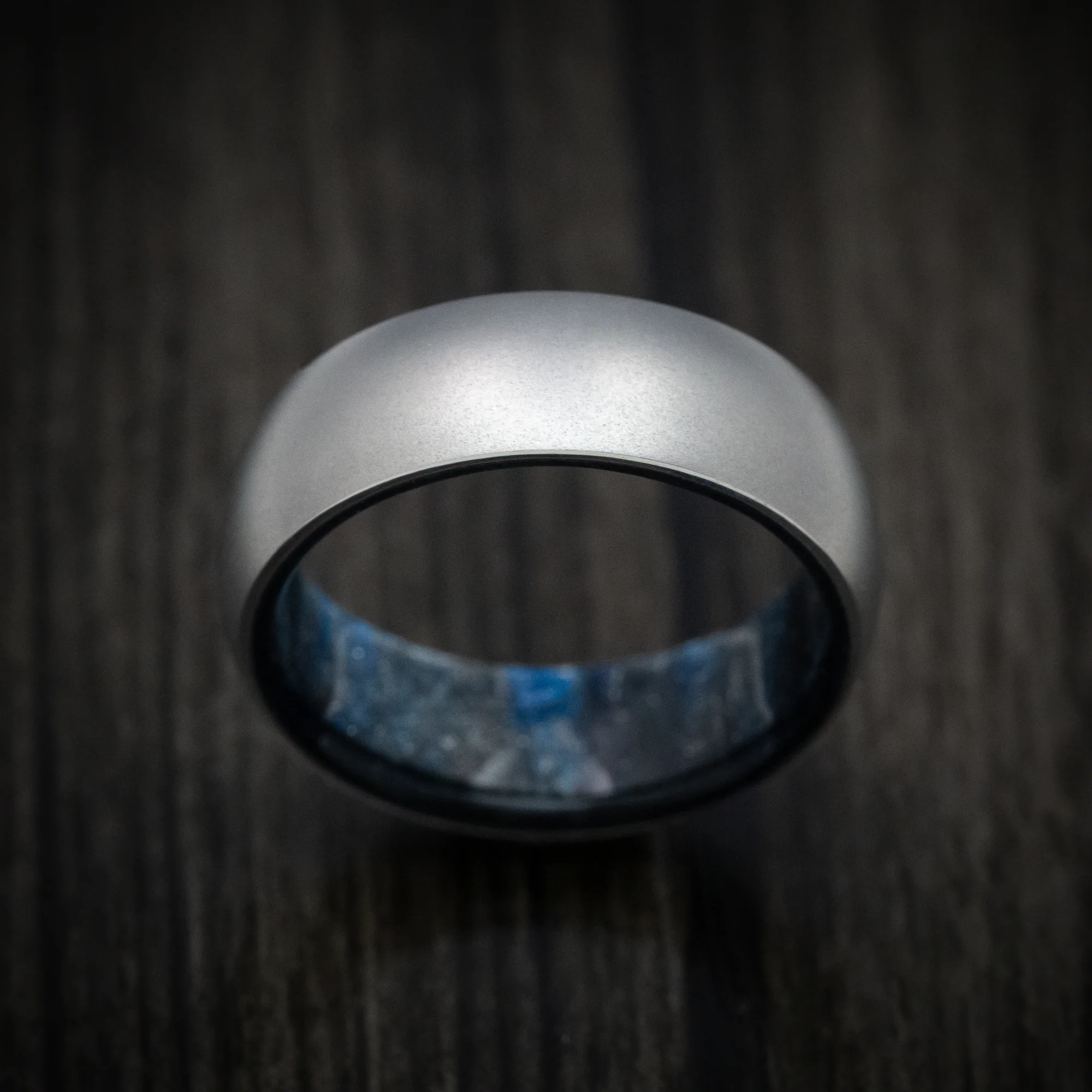 Titanium and DiamondCast Sleeve Men's Ring Custom Made - Image 2