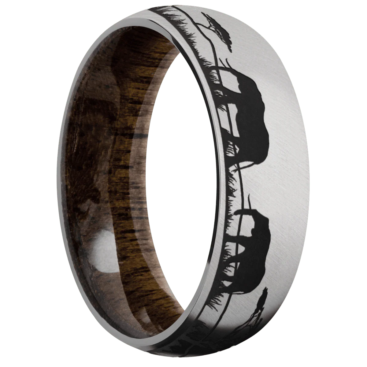 Titanium + Anglesatin Finish + Walnut