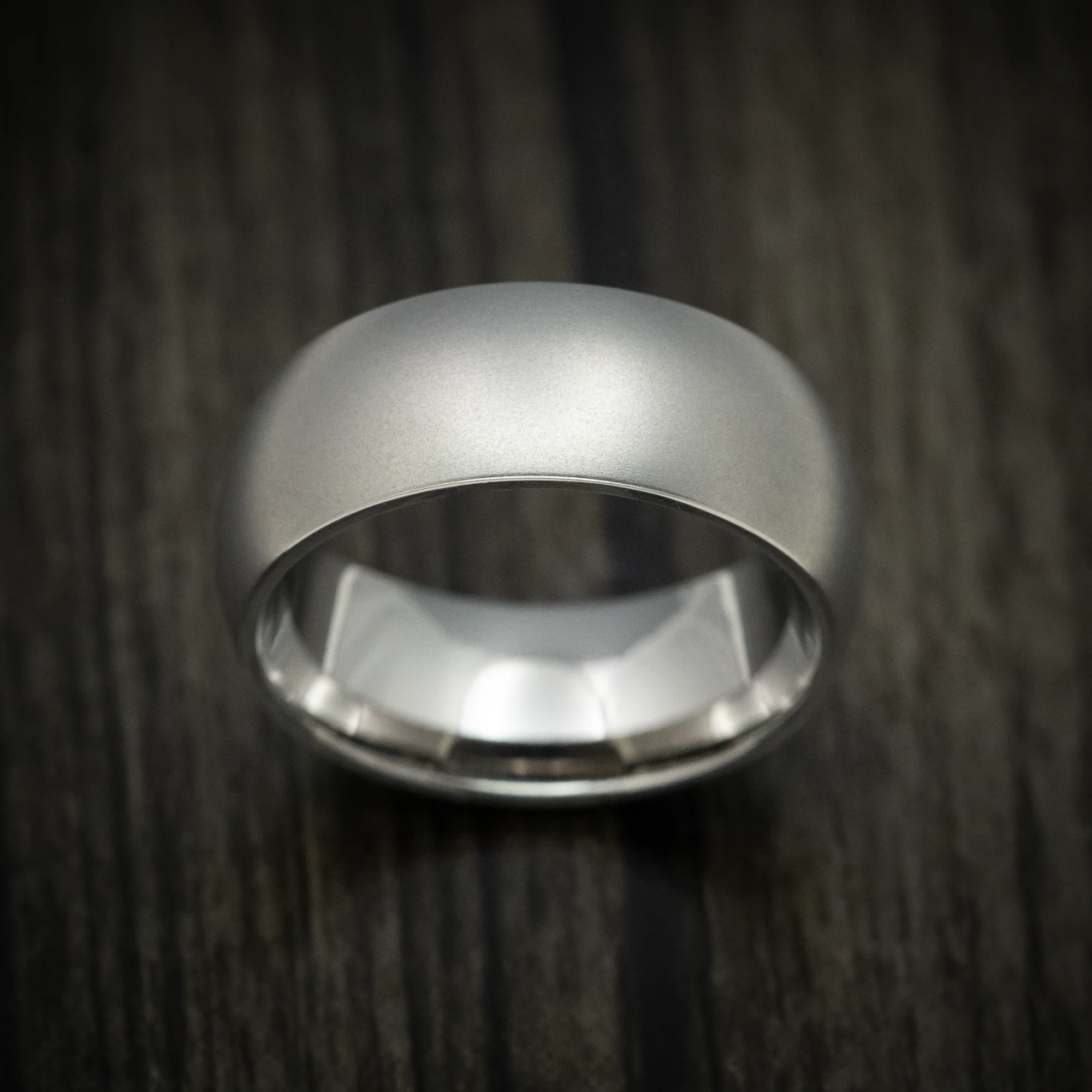 Titanium Classic Style Men's Ring Custom Made Wedding Band - Image 2