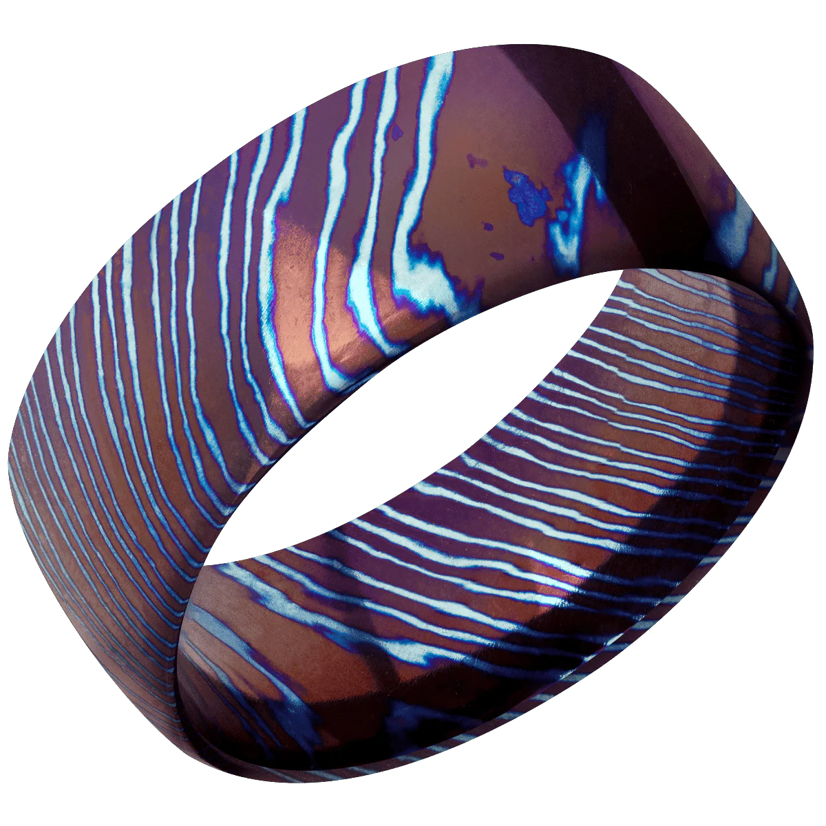Titanium Damascus + Polish Finish - Image 2
