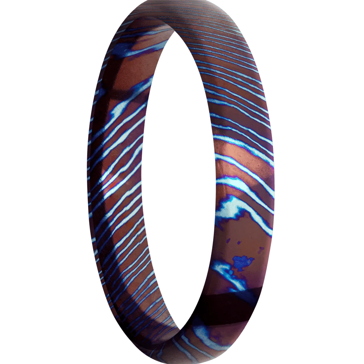 Titanium Damascus + Polish Finish