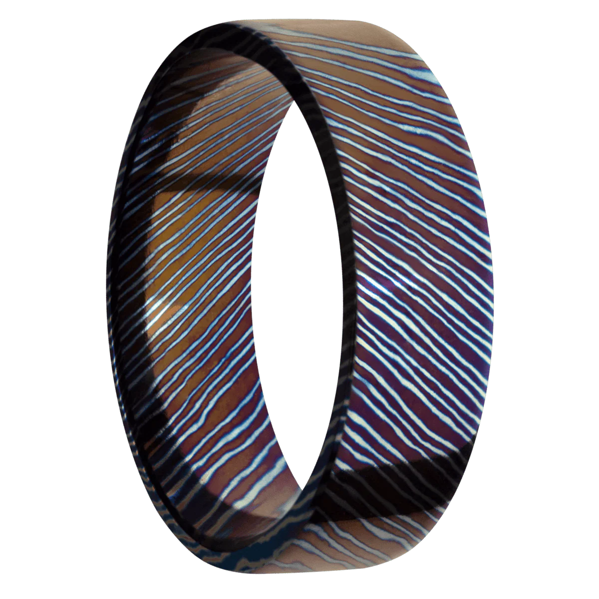 Titanium Damascus + Polish Finish