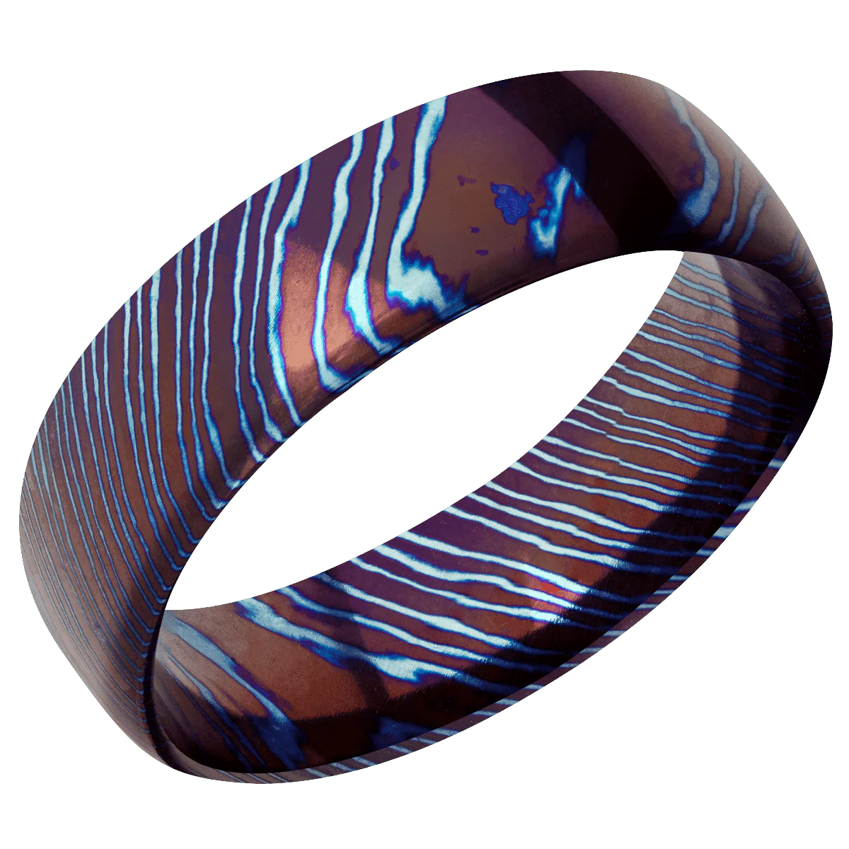 Titanium Damascus + Polish Finish - Image 2