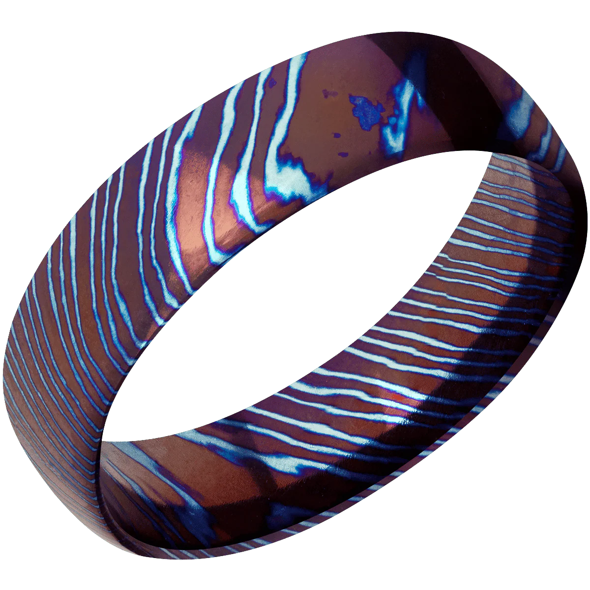 Titanium Damascus + Polish Finish - Image 2