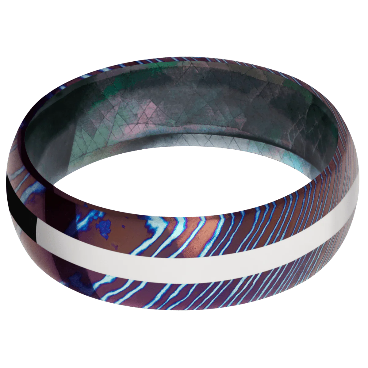 Titanium Damascus + Polish Finish + Black Mother of Pearl - Image 3