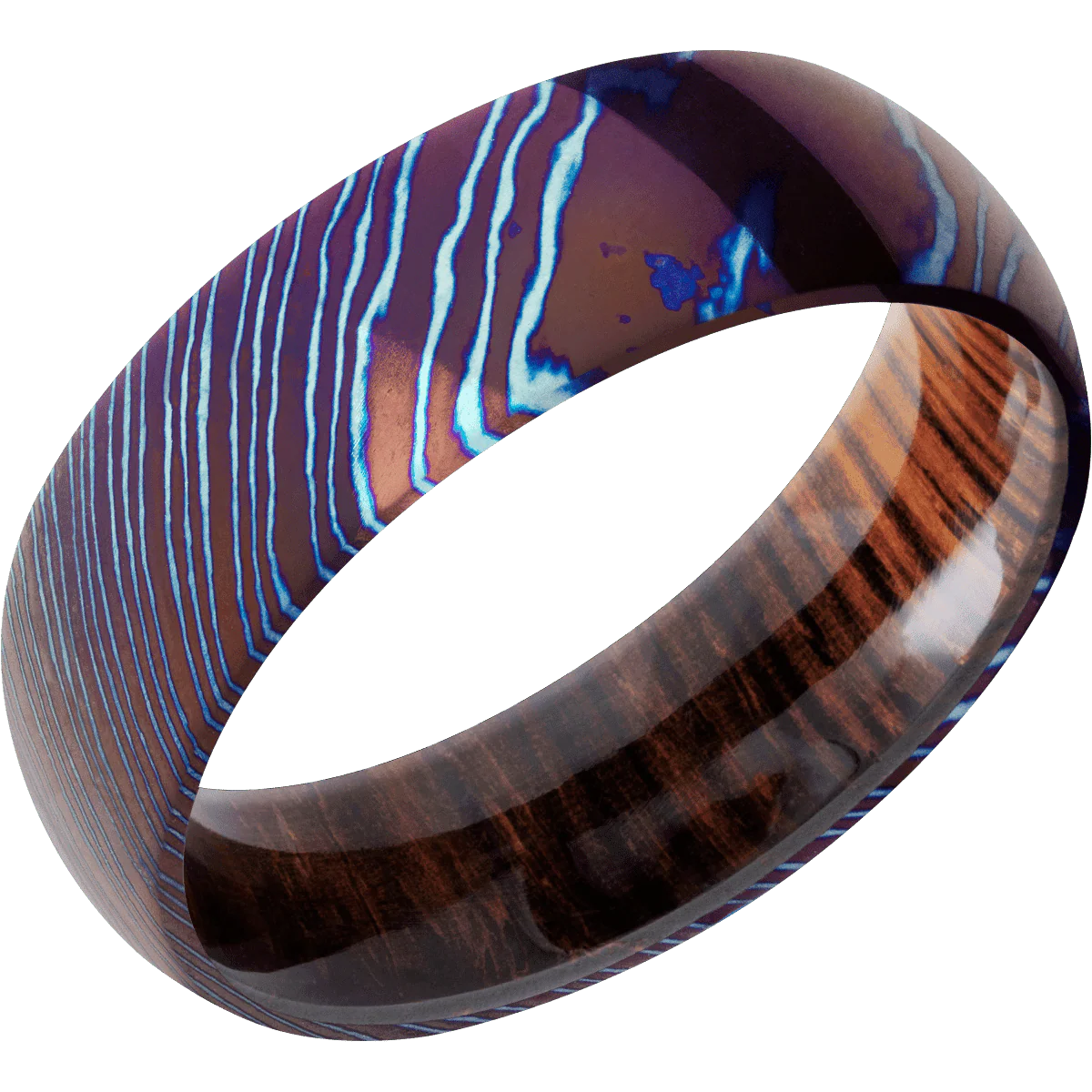 Titanium Damascus + Polish Finish + Cocobolo - Image 2