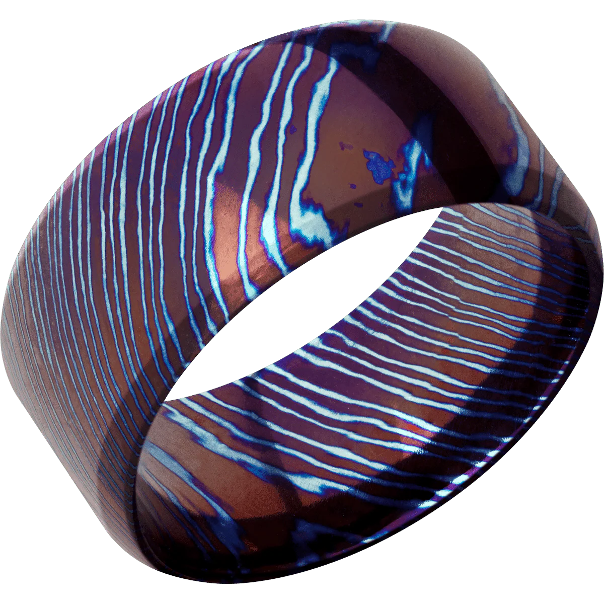 Titanium Damascus + Polish , Polish Finish - Image 2