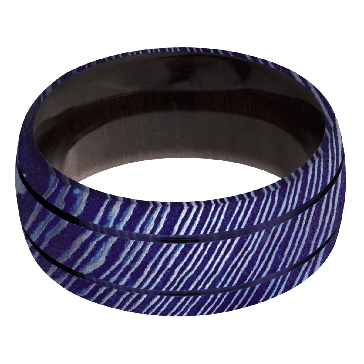 Titanium Damascus + Satinetched , Satinetched Finish + Madagascar Rose Wood - Image 3