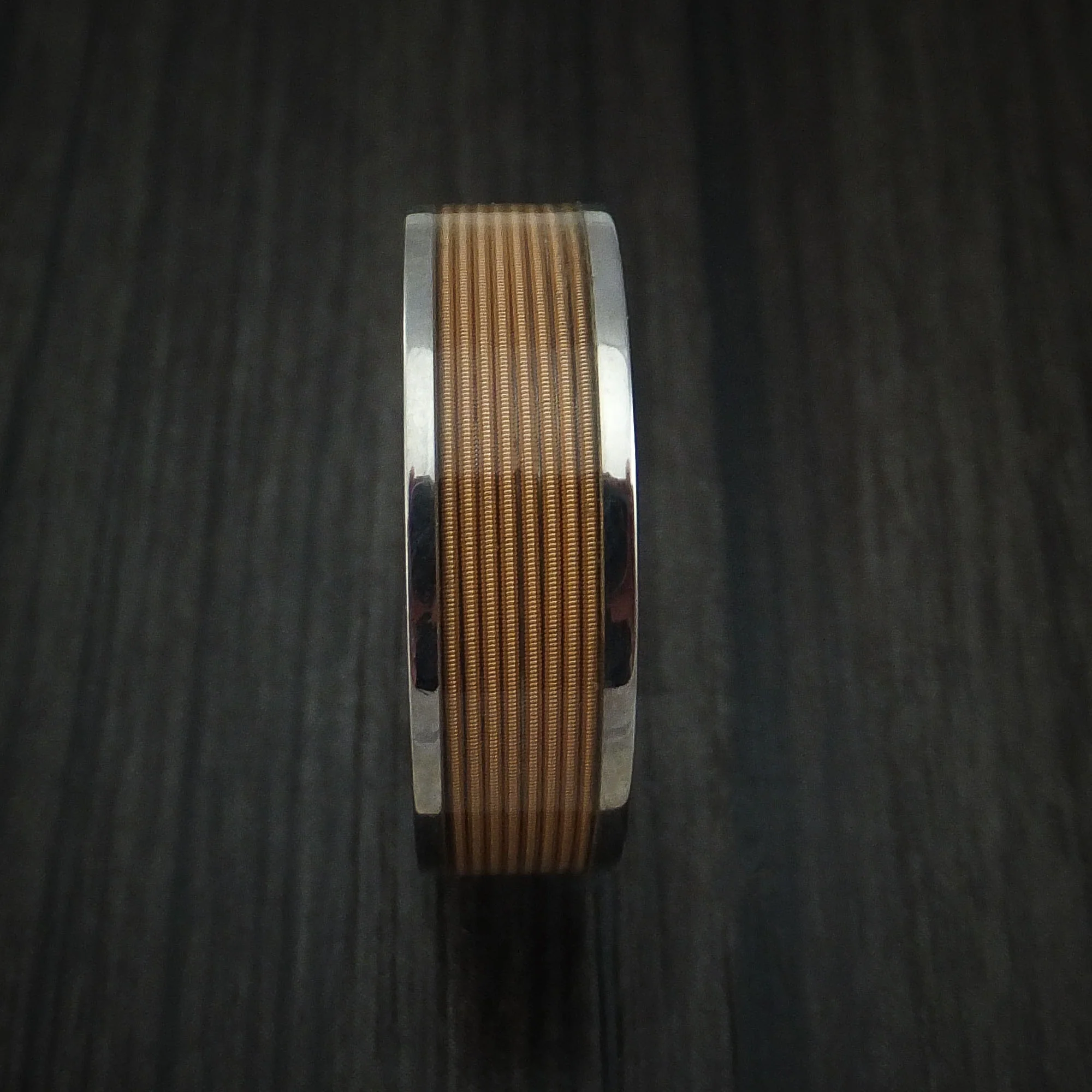 Titanium Guitar String Men's Ring Custom Made Band - Image 3