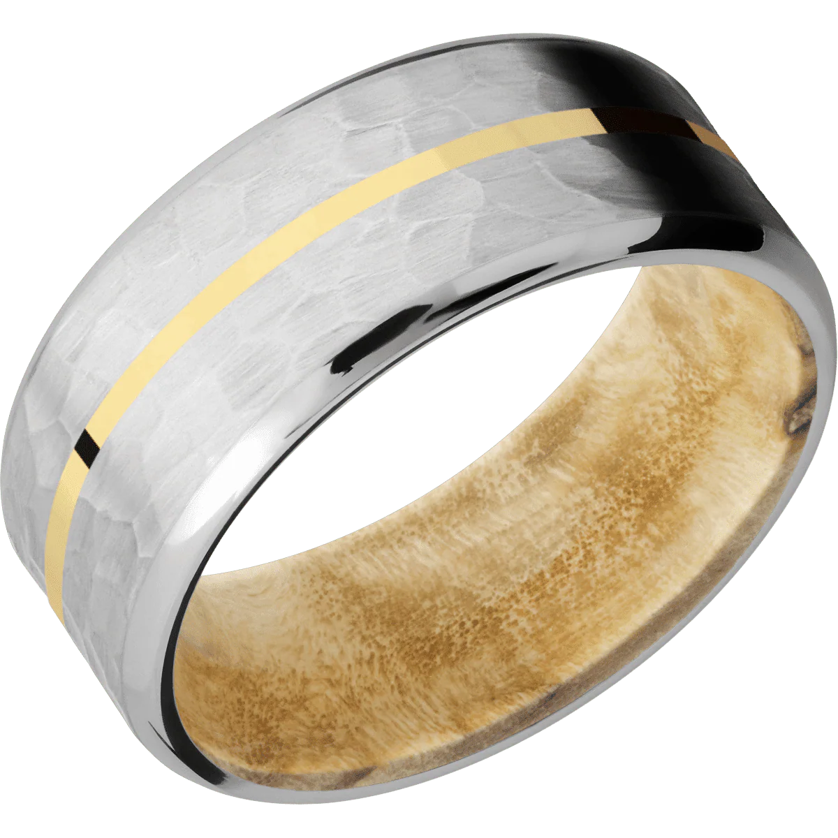 Titanium + Hammer , Polish Finish + Boxelder Burl - Image 2