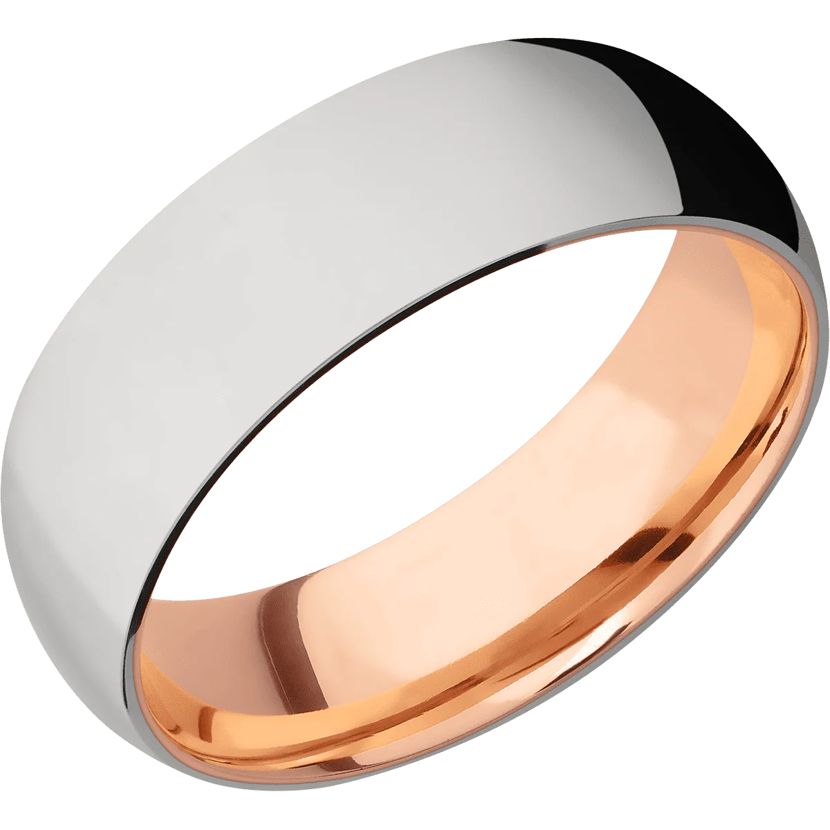 Titanium + Polish Finish + 14K Rose Gold - Image 2