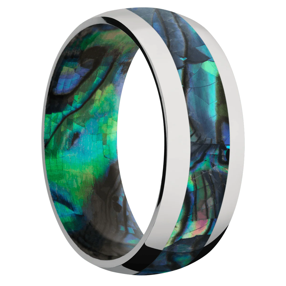 Titanium + Polish Finish + Abalone