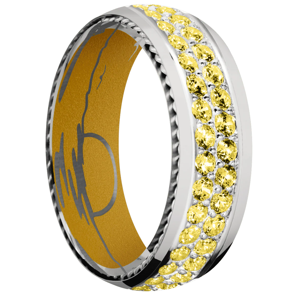 Titanium + Polish Finish + Metallic Yellow