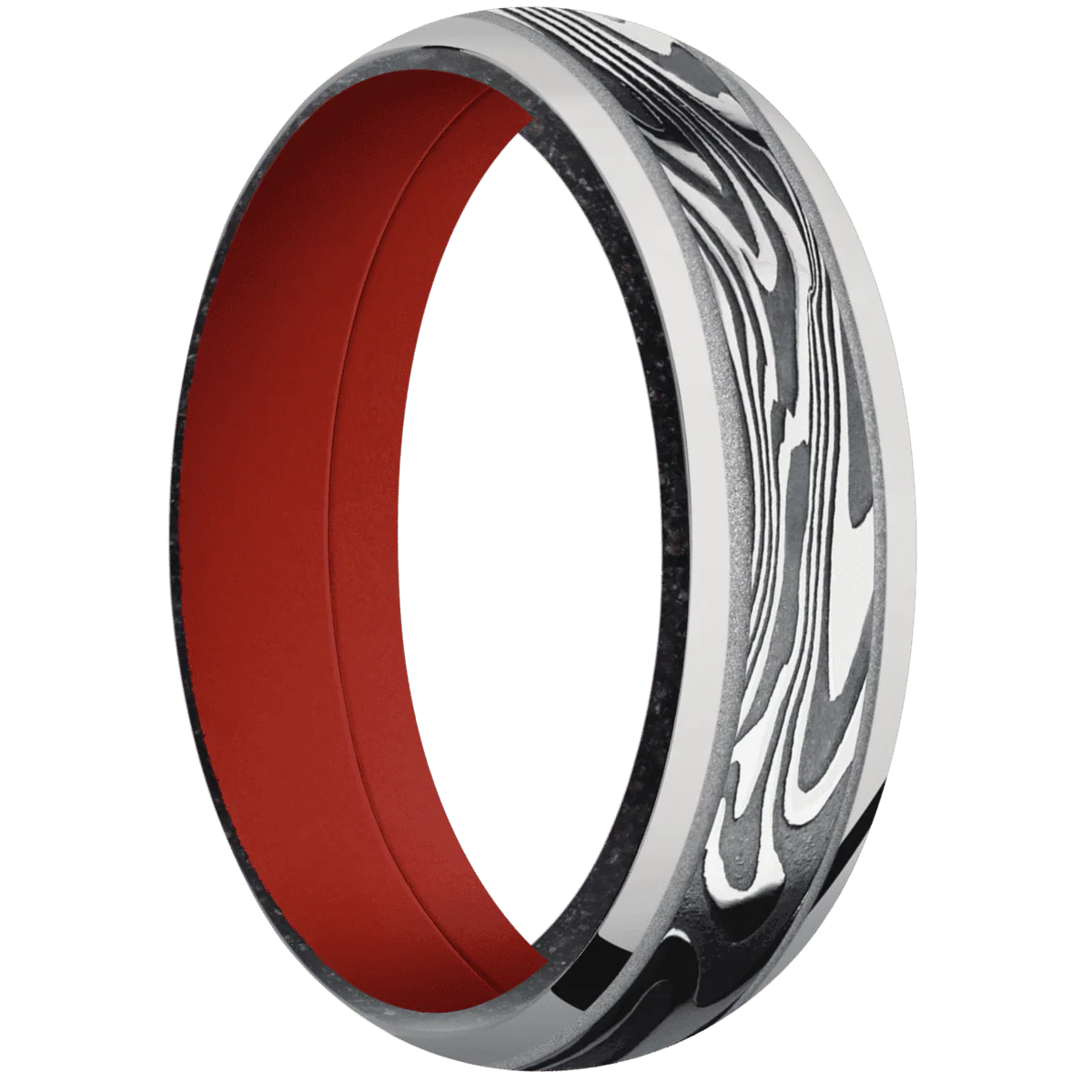 Titanium + Polish Finish + Red Apple