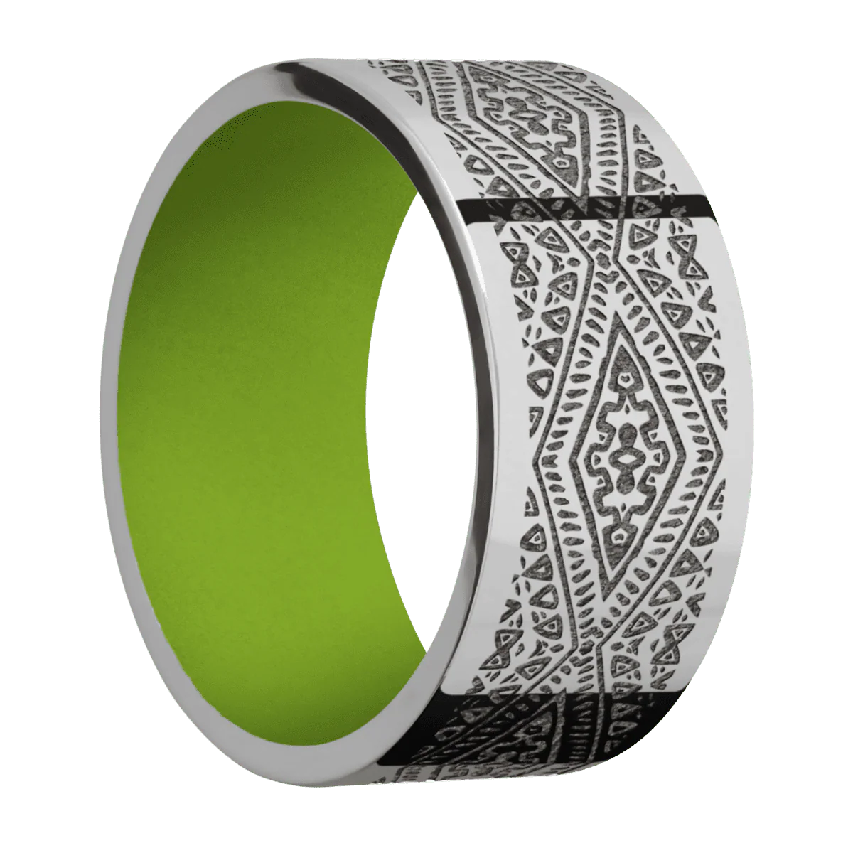 Titanium + Polish Finish + Zombie Green