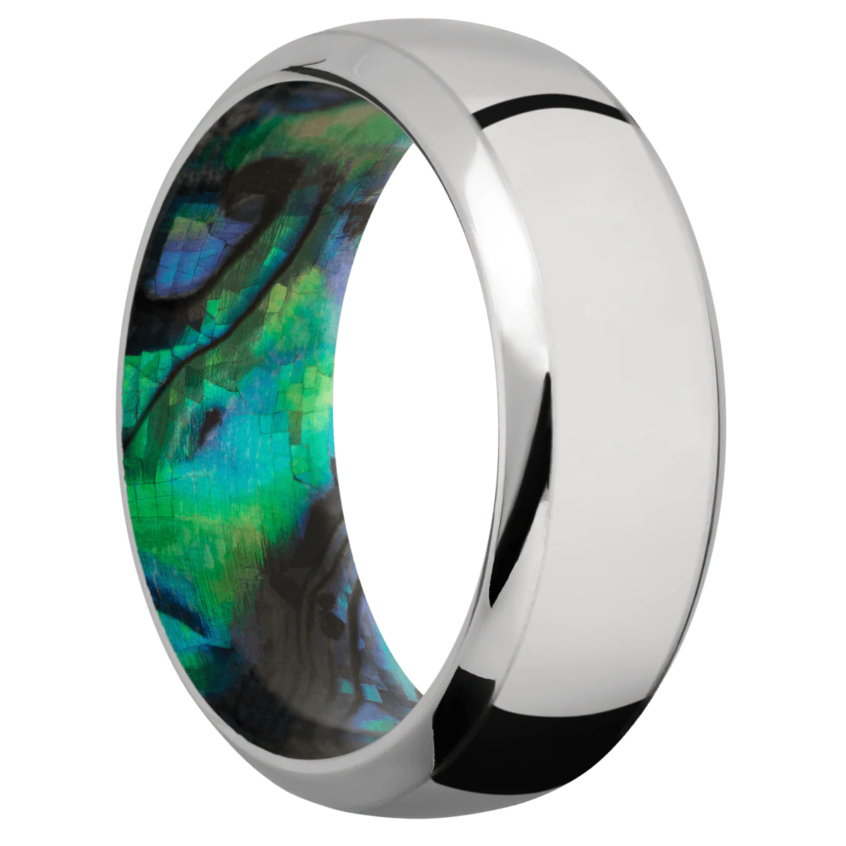 Titanium + Polish , Polish Finish + Abalone