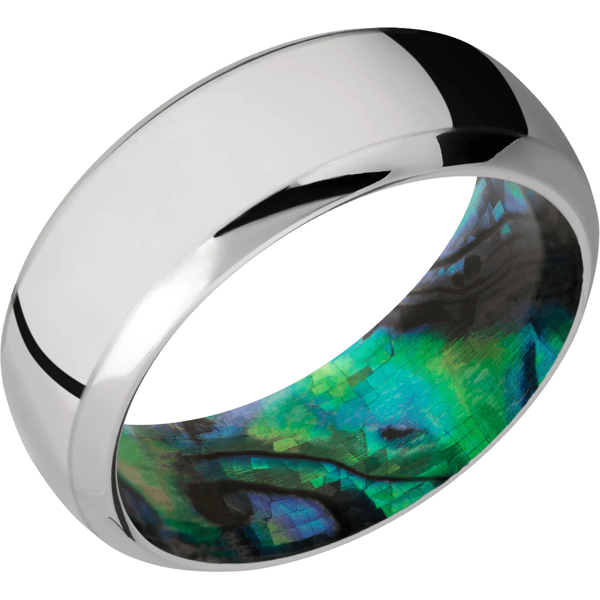 Titanium + Polish , Polish Finish + Abalone - Image 2